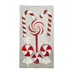 6ct. 7" Shatterproof Christmas Candy Ornaments -Northlight Decor Store D479032S 3
