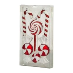 6ct. 7" Shatterproof Christmas Candy Ornaments -Northlight Decor Store D479032S 4