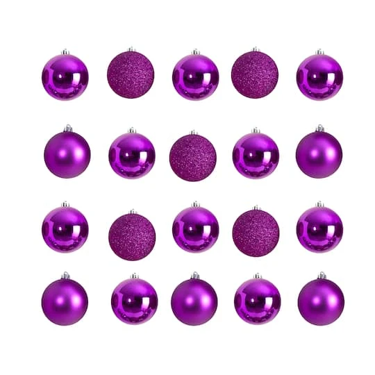 20ct. 3" Pink Shatterproof Christmas Ornaments 2 20ct. 3" Pink Shatterproof Christmas Ornaments - Image 2