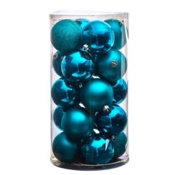 20ct. 3" Teal Shatterproof Christmas Ornaments -Northlight Decor Store D479051S 3