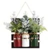 17" Christmas Pine 3-Piece Jar Hanging Artificial Arrangement
