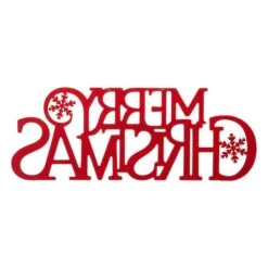 Glitzhome® 24" Red Merry Christmas Metal Wall Décor -Northlight Decor Store D479420S 8