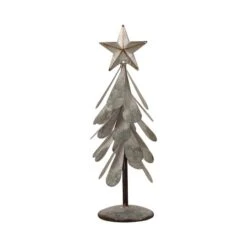 Glitzhome® Galvanized Metal Christmas Tree Table Décor Set 11 Glitzhome® Galvanized Metal Christmas Tree Table Décor Set -Northlight Decor Store D479432S 5