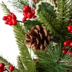 22" Pre-Lit Artificial Christmas Tree In Santa Belt Pot, Warm White LED Lights -Northlight Decor Store D479438S 7