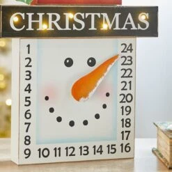 Glitzhome® 15" LED Christmas Snowman Countdown Décor 13 Glitzhome® 15" LED Christmas Snowman Countdown Décor -Northlight Decor Store D479443S 4