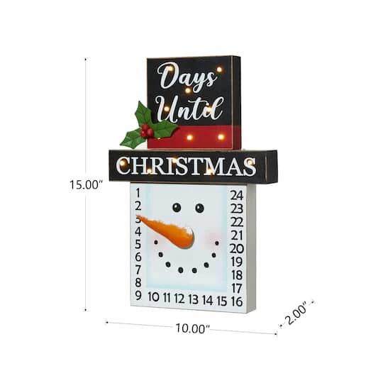Glitzhome® 15" LED Christmas Snowman Countdown Décor 7 Glitzhome® 15" LED Christmas Snowman Countdown Décor - Image 7