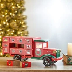 Glitzhome® 14.5" Christmas Truck Countdown Décor 12 Glitzhome® 14.5" Christmas Truck Countdown Décor -Northlight Decor Store D479444S 3