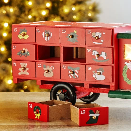 Glitzhome® 14.5" Christmas Truck Countdown Décor 5 Glitzhome® 14.5" Christmas Truck Countdown Décor - Image 5