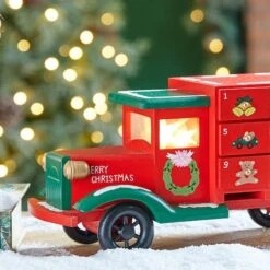 Glitzhome® 14.5" Christmas Truck Countdown Décor 14 Glitzhome® 14.5" Christmas Truck Countdown Décor -Northlight Decor Store D479444S 5