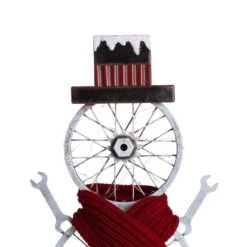 Glitzhome® 34" Lighted LED Metal Snowman Porch Décor -Northlight Decor Store D479464S 7