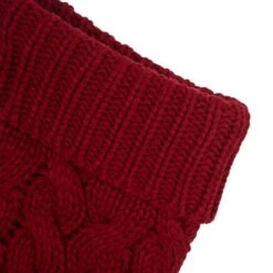 Glitzhome® 24" Red Knitted Polyester Christmas Stocking With Pom Pom, 2ct. -Northlight Decor Store D479603S 5