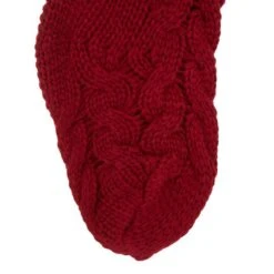 Glitzhome® 24" Red Knitted Polyester Christmas Stocking With Pom Pom, 2ct. -Northlight Decor Store D479603S 6