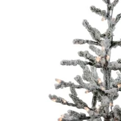 Northlight 3ft. Pre-Lit Flocked Alpine Twig Artificial Christmas Tree, White Lights 9 Northlight 3ft. Pre-Lit Flocked Alpine Twig Artificial Christmas Tree, White Lights -Northlight Decor Store D489952S 3