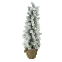 Northlight 2.5ft. Unlit Flocked Pine Slim Artificial Christmas Tree