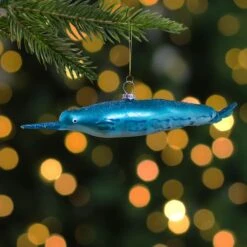 Northlight Blue Glitter Pipefish Glass Ornament 13 Northlight Blue Glitter Pipefish Glass Ornament -Northlight Decor Store D491052S 12