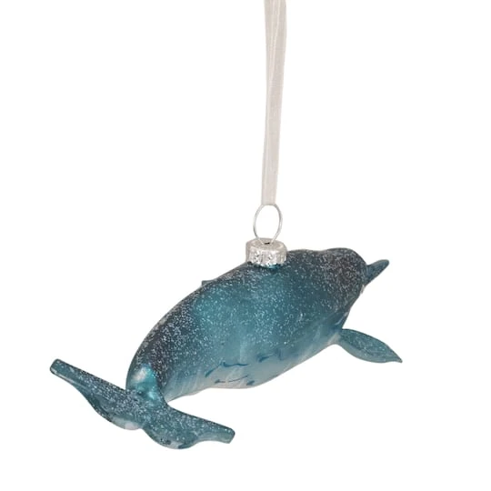Northlight Blue Glitter Pipefish Glass Ornament 4 Northlight Blue Glitter Pipefish Glass Ornament - Image 4