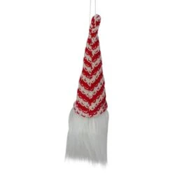 Northlight 8" Red & White Knit Gnome Head LED Ornament -Northlight Decor Store D491068S 3