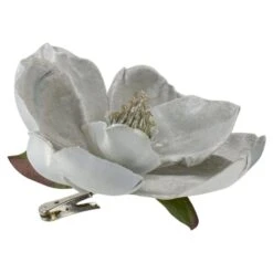 Northlight 7" Gray Magnolia Clip-On Christmas Ornament -Northlight Decor Store D491088S 2