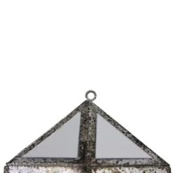 Northlight 10.5" Silver And Clear Mirrored Geometric Framed Drop Ornament -Northlight Decor Store D491134S 3