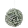 Northlight 6" White And Green Frosted Pine Round Ornament