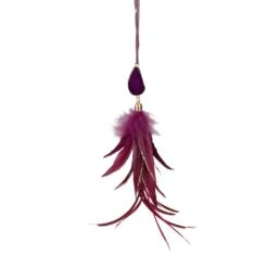 Northlight Red Feather And Gemstone Pendant Ornament -Northlight Decor Store D491137S 2