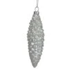 Northlight Frosted White Pine Cone Glass Ornament