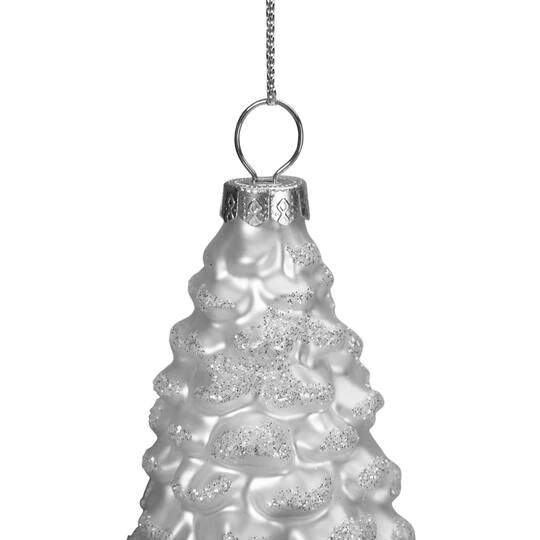 Northlight Frosted White Pine Cone Glass Ornament 4 Northlight Frosted White Pine Cone Glass Ornament - Image 4