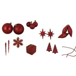 Northlight 125ct. 5.5" Apple Red Shatterproof 3-Finish Christmas Ornaments -Northlight Decor Store D491152S 12