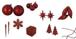 Northlight 125ct. 5.5" Apple Red Shatterproof 3-Finish Christmas Ornaments -Northlight Decor Store D491152S 2