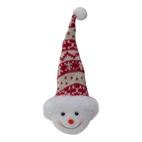 Northlight 7" Smiling Snowman Head Wearing A Winter Hat Christmas Ornament 2 Northlight 7" Smiling Snowman Head Wearing A Winter Hat Christmas Ornament - Image 2