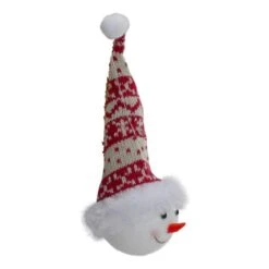 Northlight 7" Smiling Snowman Head Wearing A Winter Hat Christmas Ornament 6 Northlight 7" Smiling Snowman Head Wearing A Winter Hat Christmas Ornament -Northlight Decor Store D491164S 2