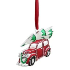 Northlight 3" Red & White Car With Tree Christmas Ornament -Northlight Decor Store D491168S 2