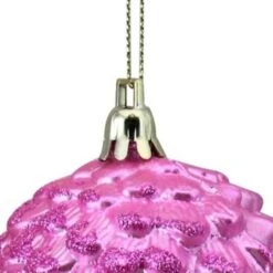 6ct. 6.5" Pink Shatterproof Glitter Pine Cone Christmas Ornaments 7 6ct. 6.5" Pink Shatterproof Glitter Pine Cone Christmas Ornaments -Northlight Decor Store D491186S 3