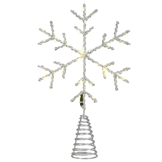 14.5" Snowflake Tree Top With Dual Color® Lights 2 14.5" Snowflake Tree Top With Dual Color® Lights - Image 2