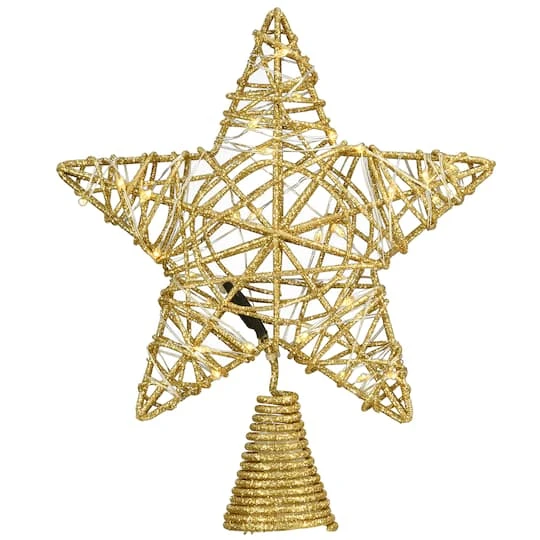 9" Gold Star Tree Top With Dual Color® Lights 2 9" Gold Star Tree Top With Dual Color® Lights - Image 2