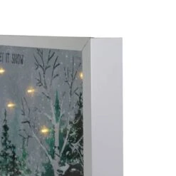 Northlight 10" LED Lighted Let It Snow Winter Forest Christmas Wall Art -Northlight Decor Store D491426S 3