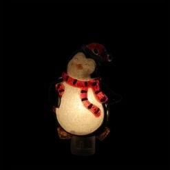 Northlight 6" Black & Red Penguin With Santa Hat Christmas Night Light -Northlight Decor Store D491468S 2
