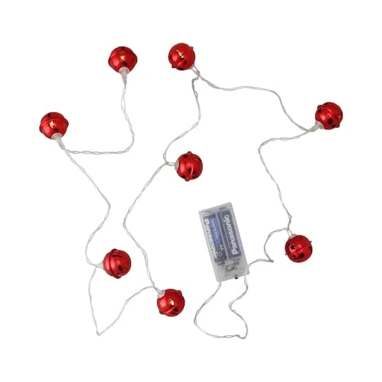 Northlight 8ct. Red LED Jingle Bell Christmas Lights 2 Northlight 8ct. Red LED Jingle Bell Christmas Lights - Image 2