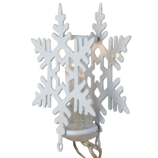 Northlight 8ct. Warm White LED Snowflake Christmas Lights 3 Northlight 8ct. Warm White LED Snowflake Christmas Lights - Image 3