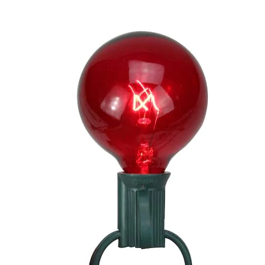 Northlight 25ct. Red G50 Incandescent Christmas Replacement Bulbs 2 Northlight 25ct. Red G50 Incandescent Christmas Replacement Bulbs - Image 2