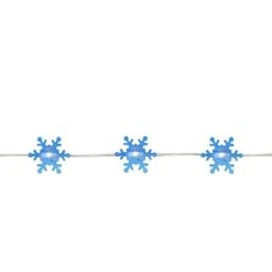 Northlight 20ct. Blue Snowflake LED Christmas Fairy String Lights -Northlight Decor Store D491489S 2
