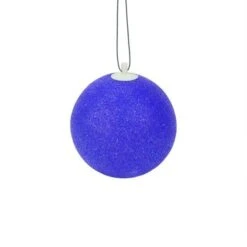 Sienna 7" Blue Shimmering Sphere Mini Ball Outdoor Decorative Patio Christmas String Lights