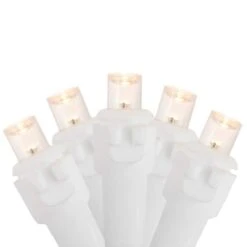 Northlight 100ct. LED Wide Angle Christmas String Lights With White Wire Warm White -Northlight Decor Store D491517S 11