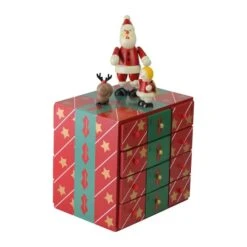 Northlight 10.5" Red & Green Elegant Advent Storage Calendar Box -Northlight Decor Store D491520S 3