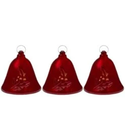 Northlight 6.5" Musical Lighted Red Bells Christmas Décor Set