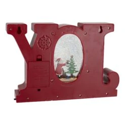 Northlight 11" LED Lighted Red & Gold Joy Christmas Glitter Snow Globe -Northlight Decor Store D491588S 5