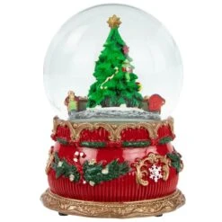 Northlight 6" Musical Christmas Tree & Train Animated Water Globe -Northlight Decor Store D491589S 14