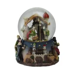 Northlight 6" Nativity Manger Scene Musical Christmas Snow Globe