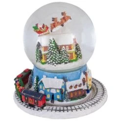 Northlight 7.25" Musical Revolving House Christmas Snow Dome Décor -Northlight Decor Store D491591S 4