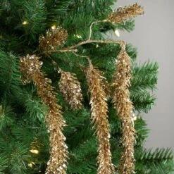 Northlight Gold Glittered Pine Hanging Christmas Spray -Northlight Decor Store D491594S 2
